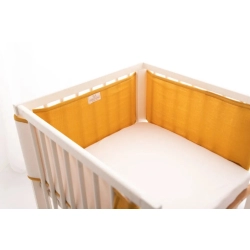 Baby Matex Ochraniacz do łóżeczka Bump Air MUŚLIN 180x30 cm żółty TB0445_06